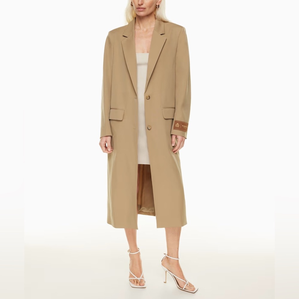 Aritzia Babaton O'hara Wool New Camel/Tan Formal Evening Business Trench Coat S - Picture 5 of 16